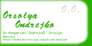 orsolya ondrejko business card